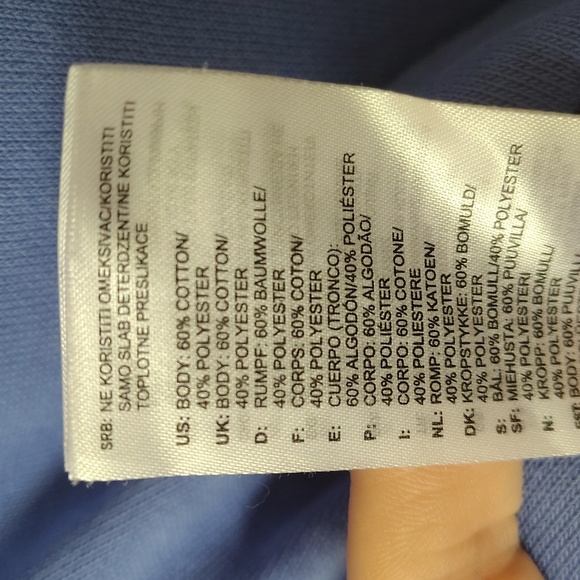 Adidas Women's Cowl Turtle Neck Sweatshirt in Two Tone Blue - Picture 12 of 14